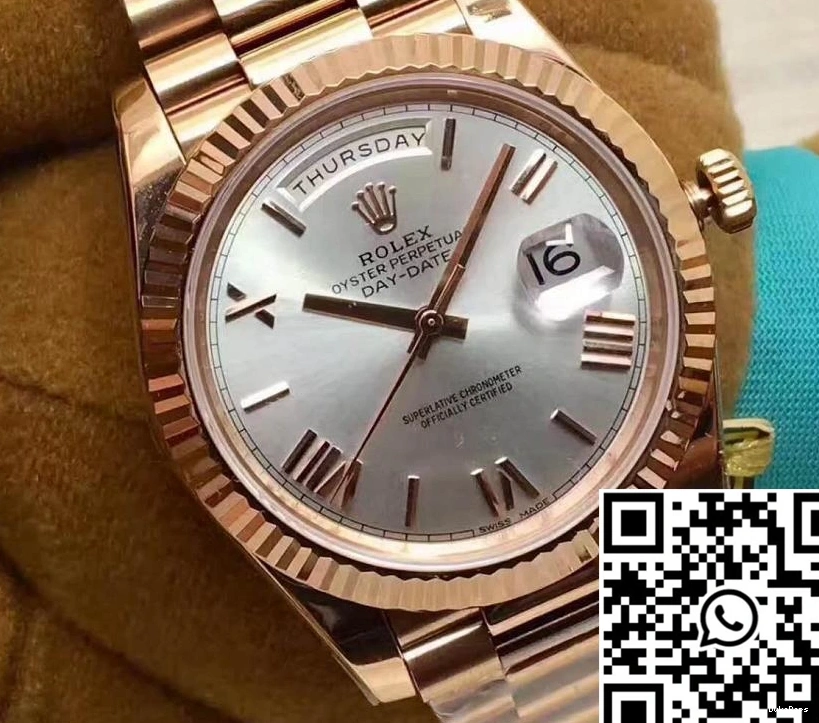Rolex 40 EW 228235 Factory Sundust Gold 40MM Day-Date Rose Dial 0202